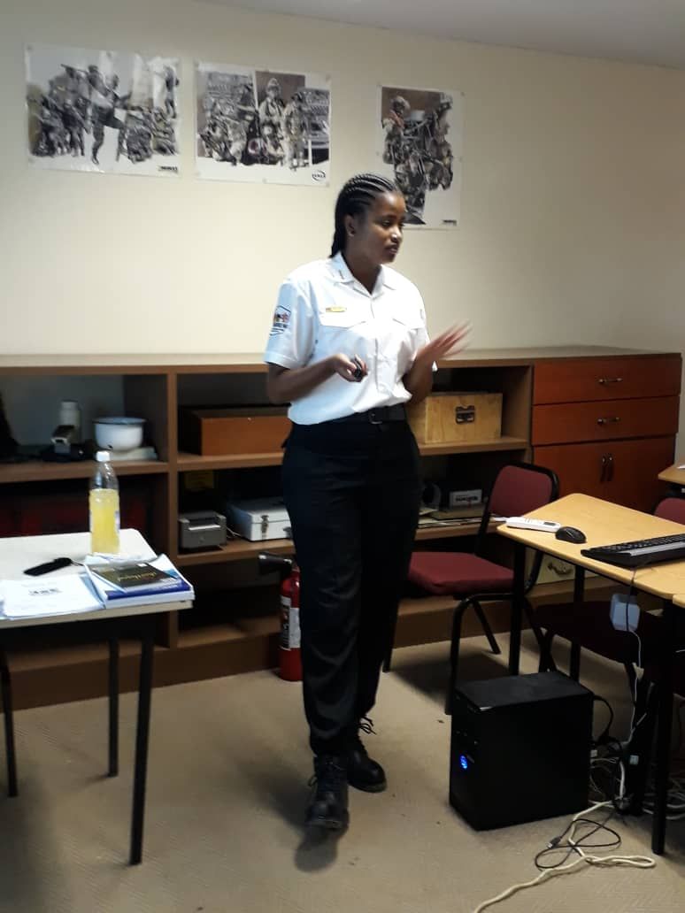 Instructor presenting in class
