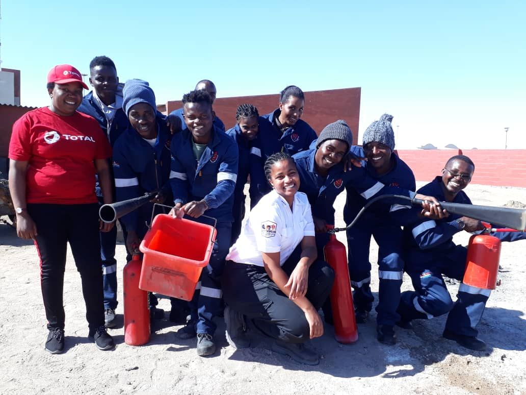 Corporate trainee group with instructor